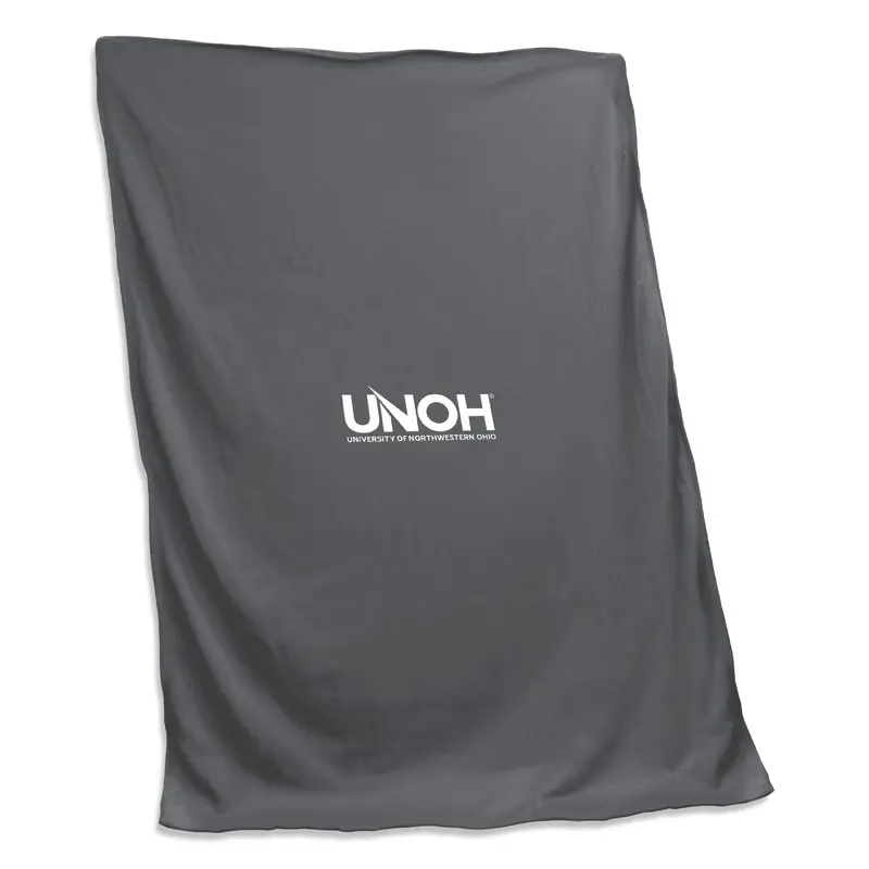 Northwestern Ohio Charcoal Sweatshirt Blanket (Screened)