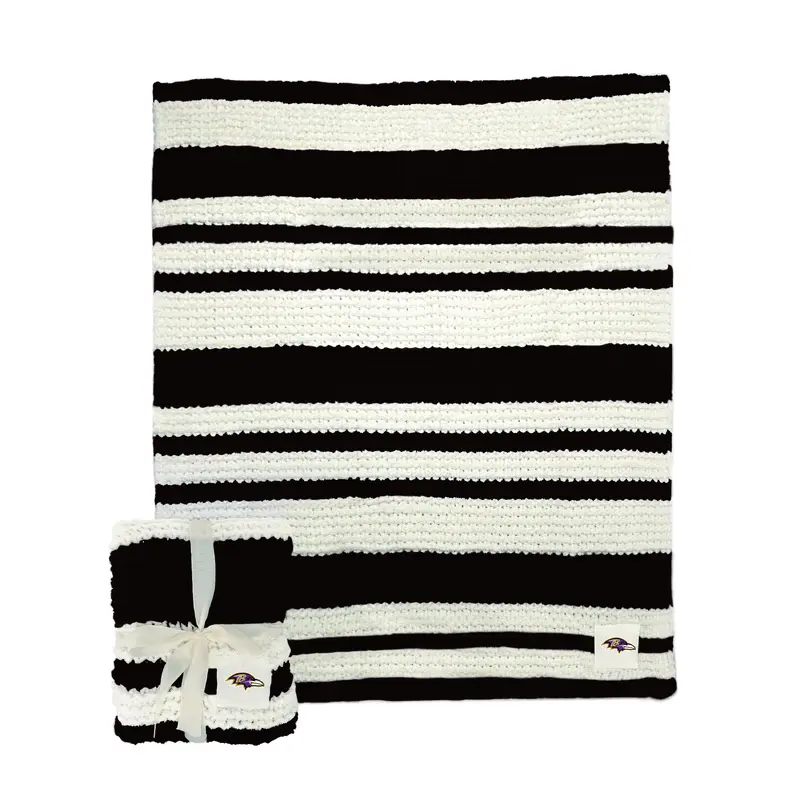 Baltimore Ravens Cable Knit Throw 50x60