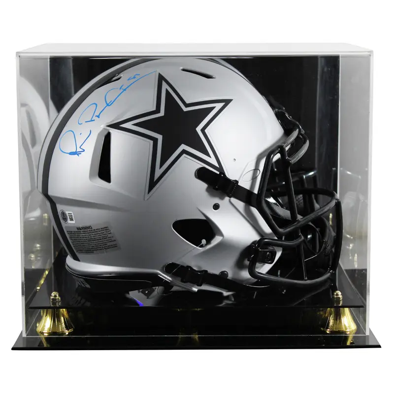 Cowboys Michael Irvin Signed Rave Full Size Speed Proline Helmet W/ Case BAS Wit