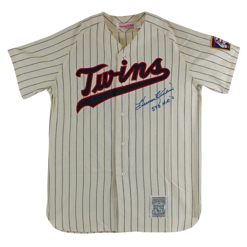 Twins Harmon Killebrew "573 HR's" Signed CC Mitchell & Ness Jersey BAS #BD20025
