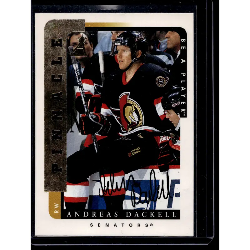 1996-97 Pinnacle Be A Player - Autographs - Andreas Dackell #109 RC