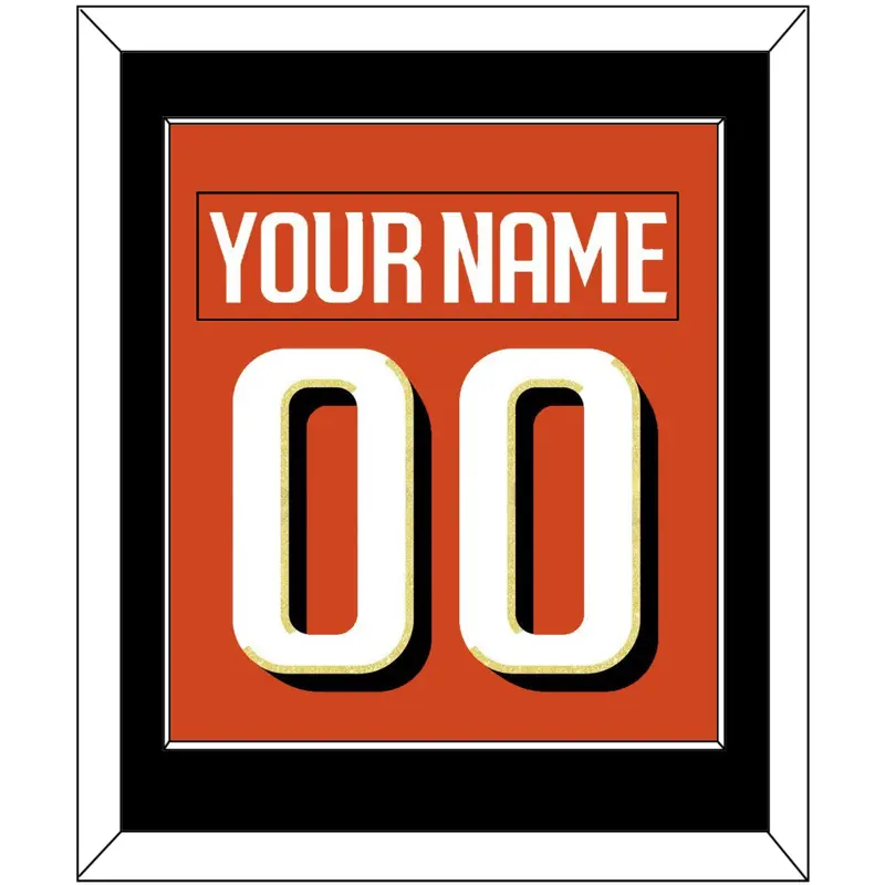 Anaheim Nameplate & Number (Back) Combined - Home Orange - Single Mat 2