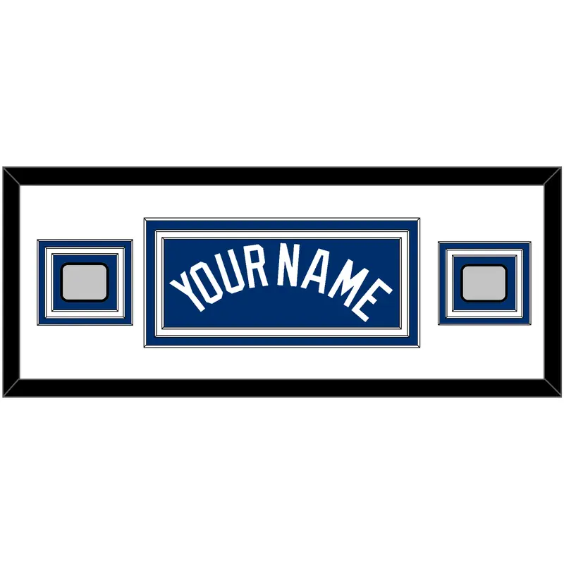 Los Angeles Name & 2 World Series Champions Patches - Alternate Road Blue - Triple Mat 2