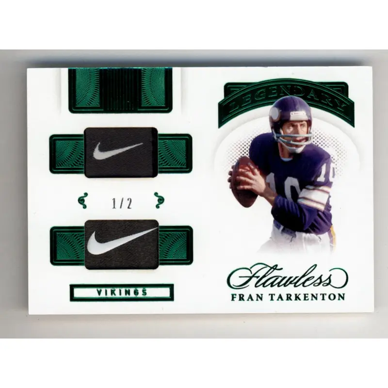 Fran Tarkenton 2021 Flawless Legendary Materials Sapphire 1/2 Nike Swoosh