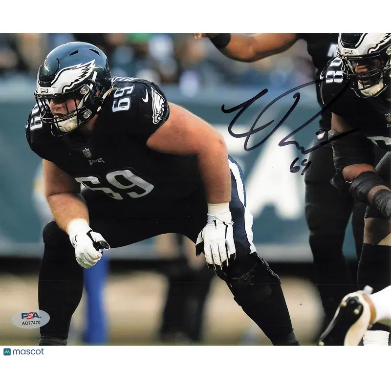 Landon Dickerson Signed 8x10 Photo PSA Philadelphia Eagles