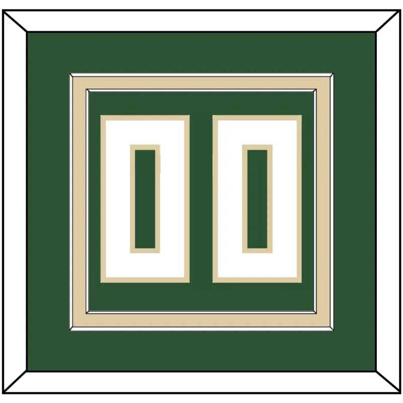 Milwaukee Number - Green Icon - Double Mat 2