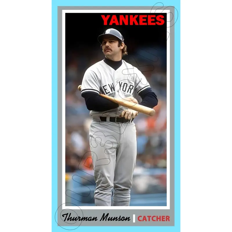Thurman Munson 1970 Topps Tall Boy Custom Card - 4649