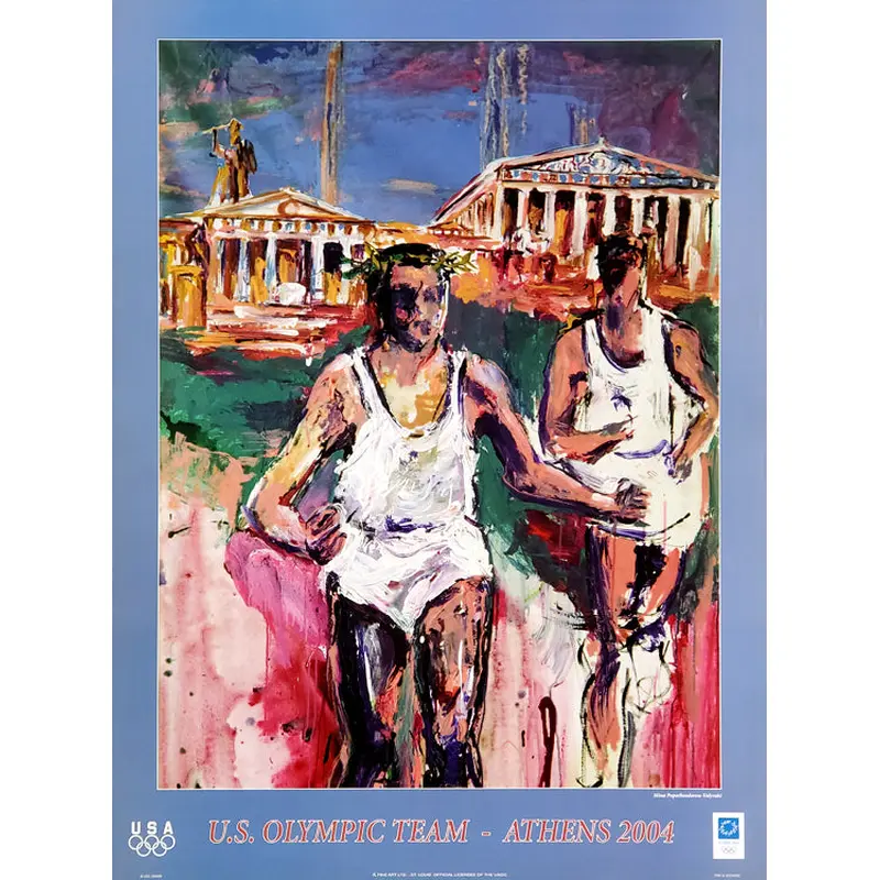U.S. Olympic Team Athens 2004 Olympics "Marathon" Poster - Fine Art Ltd.