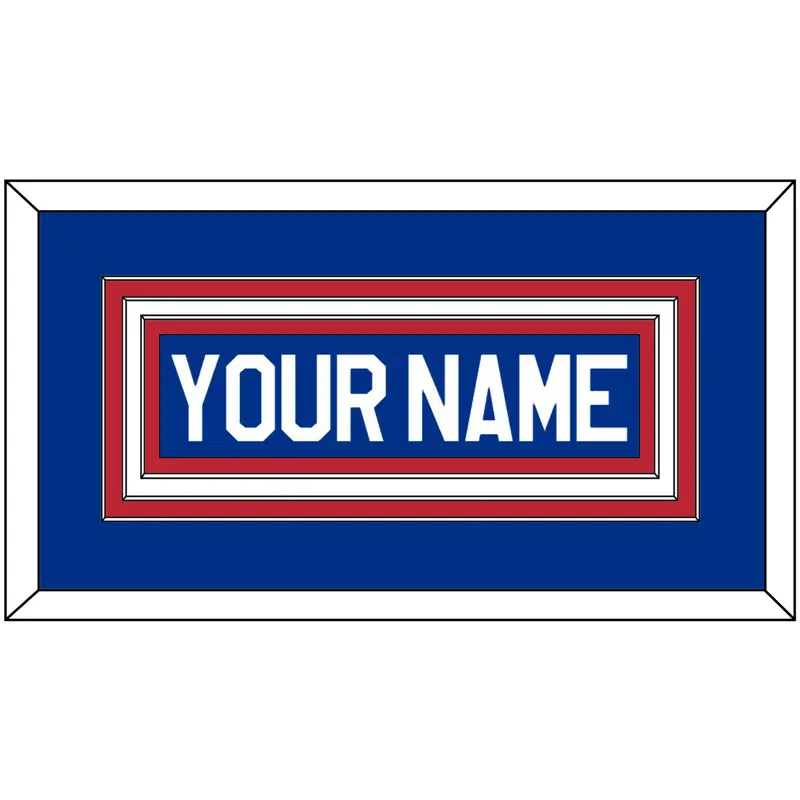 United States Mens Hockey Nameplate - 1980 Olympics Road Blue - Triple Mat 1