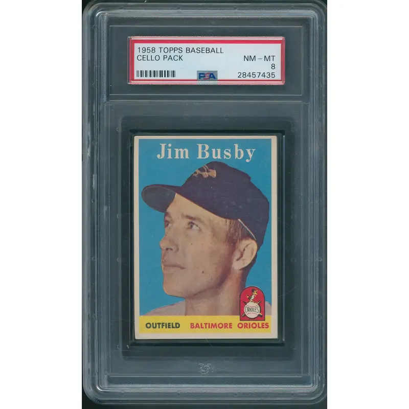 1958 Topps Baseball Unopened Cello Pack PSA 8 *7435