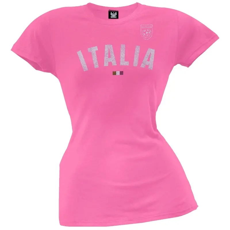 Italia Bright Glitter Juniors Soccer T-Shirt
