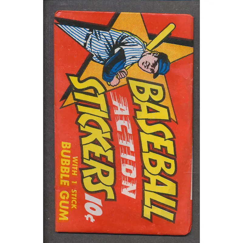 1967 Topps Baseball Action Stickers Unopened Wax Pack