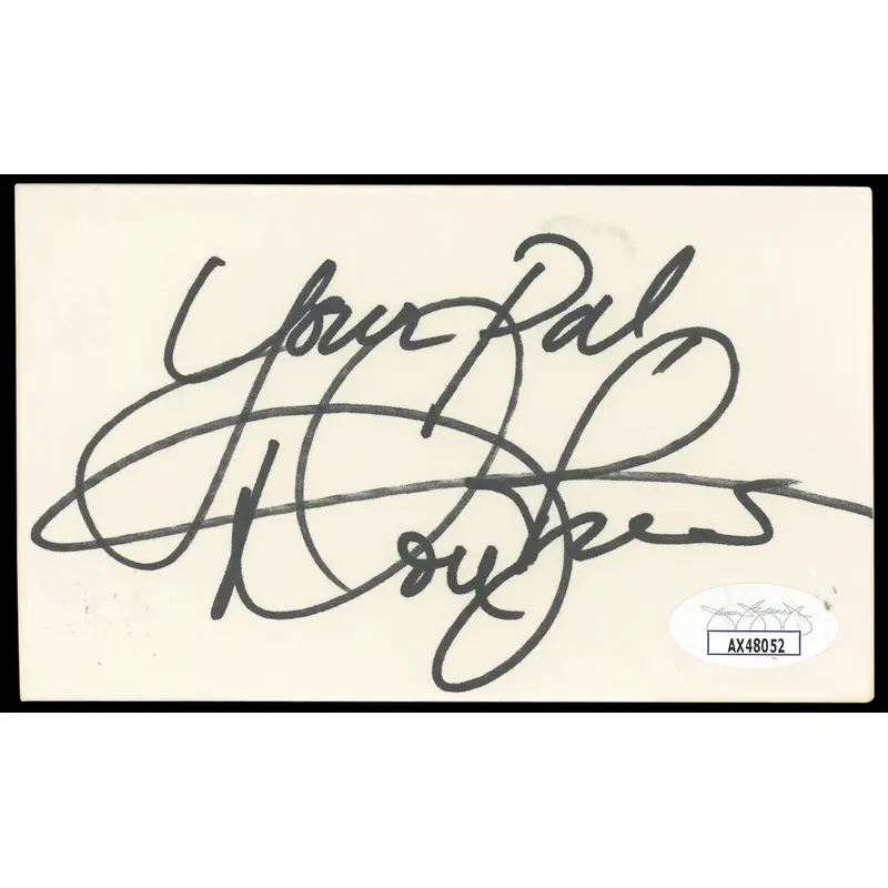 Don Johnson Miami Vice "Your Pal" Authentic Signed 3x5 Index Card JSA #AX48052