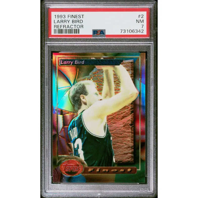 Larry Bird 1993 Topps Finest #2 Refractor PSA 7 Near Mint