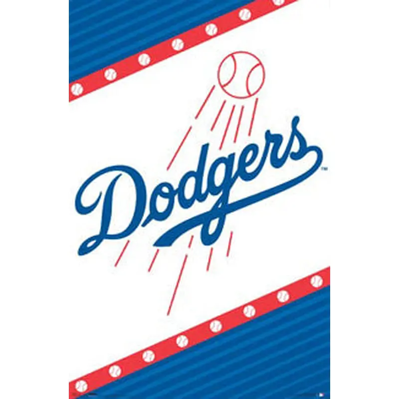 Los Angeles Dodgers Official MLB Baseball Team Logo Poster - Costacos Sports Inc.