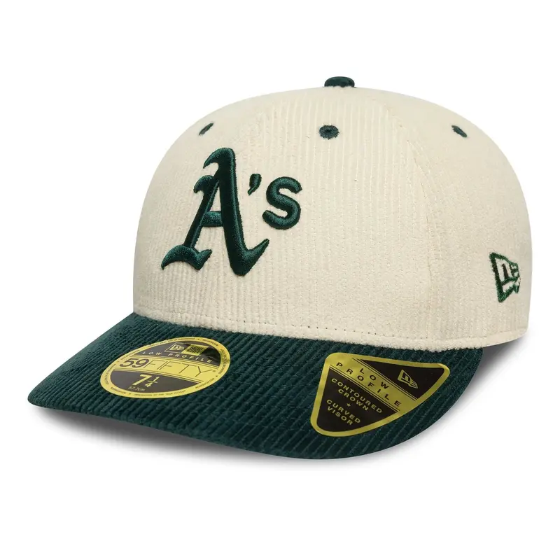 Oakland Athletics MLB Cord Cream Low Profile 59FIFTY Fitted Cap