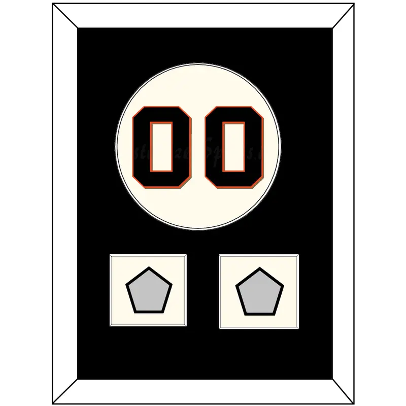 San Francisco Number & 2 World Series Jersey Patches - Home Cream (2000-2021) - Single Mat 2