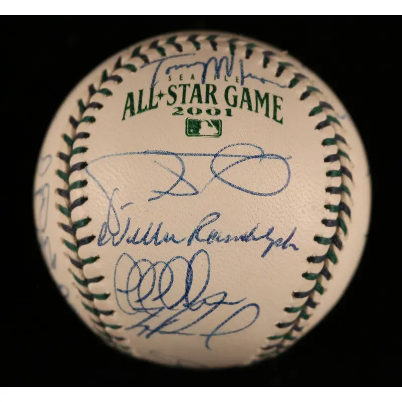 2001 All Star Team Signed All Star Game Baseball Derek Jeter Arod 25 Sig PSA DNA