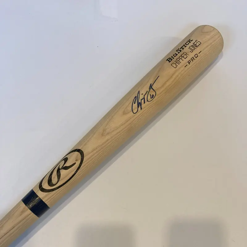 Chipper Jones Signed Game Model Rawlings Baseball Bat PSA DNA
