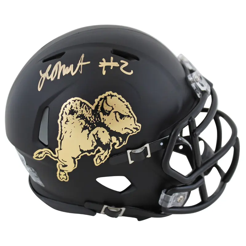 Colorado Laviska Shenault Jr. Signed Black Speed Mini Helmet w/ Chrome Decal BAS