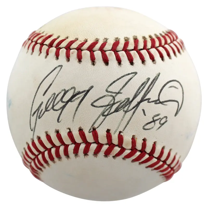 Mets Gregg Jefferies Authentic Signed Giamatti Onl Baseball BAS #X71551