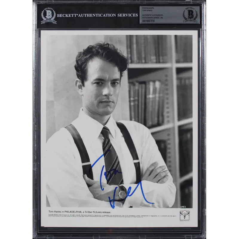 Tom Hanks Philadelphia Authentic Signed 8x10 Photo Auto Graded 10! BAS Slabbed