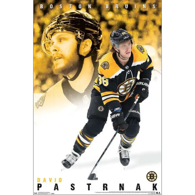 David Pastrnak "Superstar" Boston Bruins NHL Hockey Action Poster - Trends International