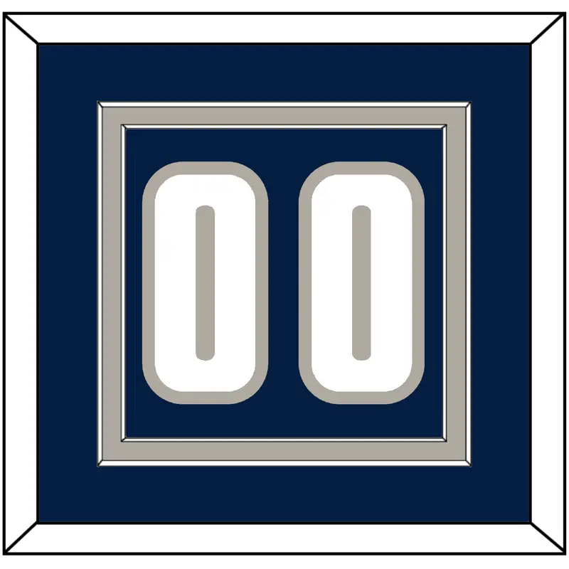 Georgetown Basketball Number - Road Blue (1994-1996) - Double Mat 2