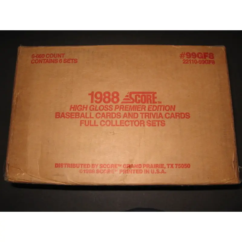 1988 Score Baseball Glossy Factory Set Case (6 Sets)