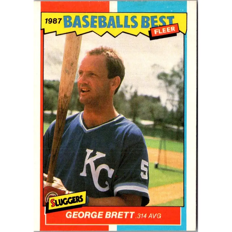 1987 Fleer Baseball's Best Sluggers vs Pitchers George Brett #6