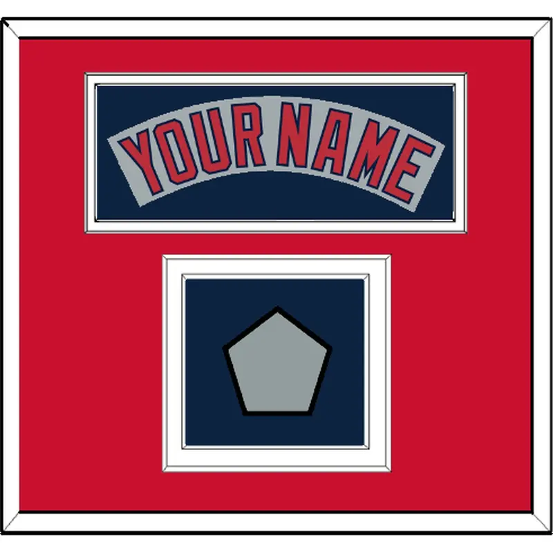Boston Nameplate & World Series Champions Patch - Road Gray (1992-2008) - Double Mat 3