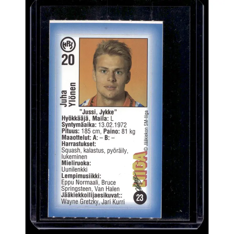 1992-93 JyvsHyv HockeyLiiga - Juha Ylnen #23