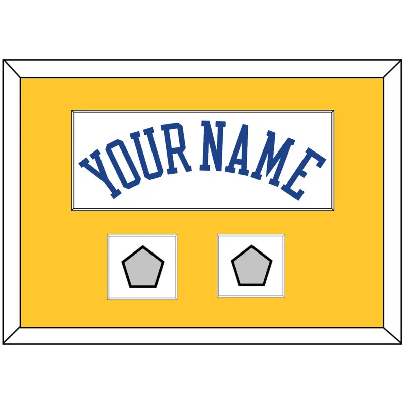 Golden State Name & 2 Champions Patches - Home White (2010-2019) - Single Mat 3