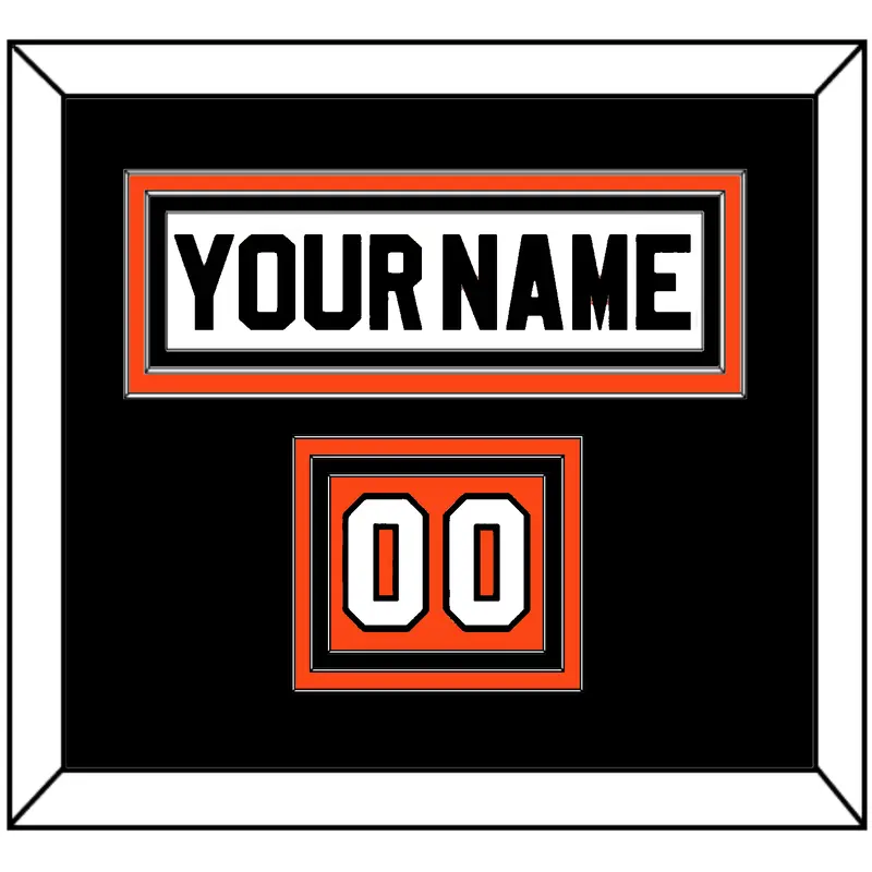 Philadelphia Nameplate & Number (Shoulder) - Home White (1983-2007) - Triple Mat 5