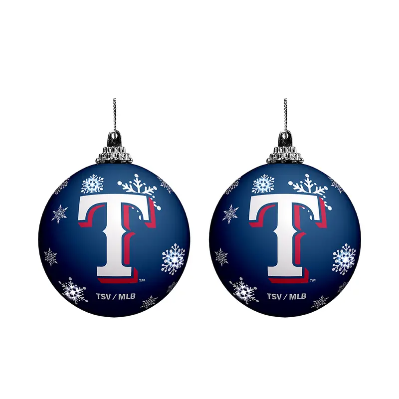 MLB Texas Rangers Light-Up Ornament 2-Pack