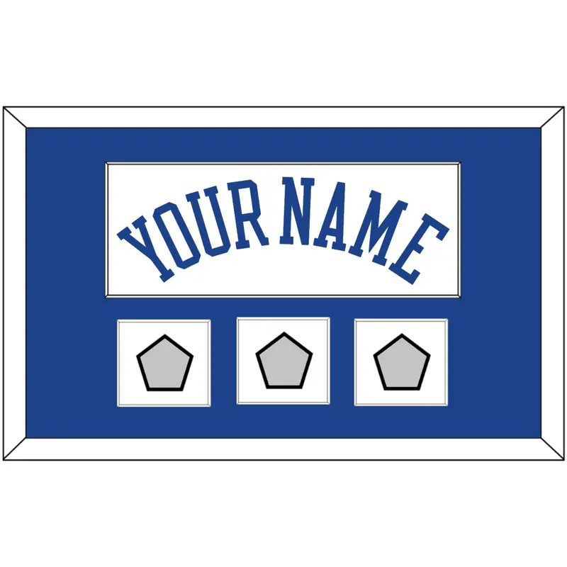 Golden State Name & 3 Champions Patches - Home White (2010-2019) - Single Mat 1