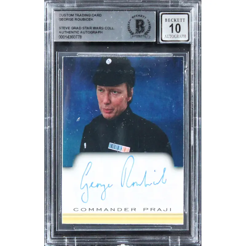 George Roubicek Star Wars Signed Custom Trading Card Auto 10! BAS Slabbed