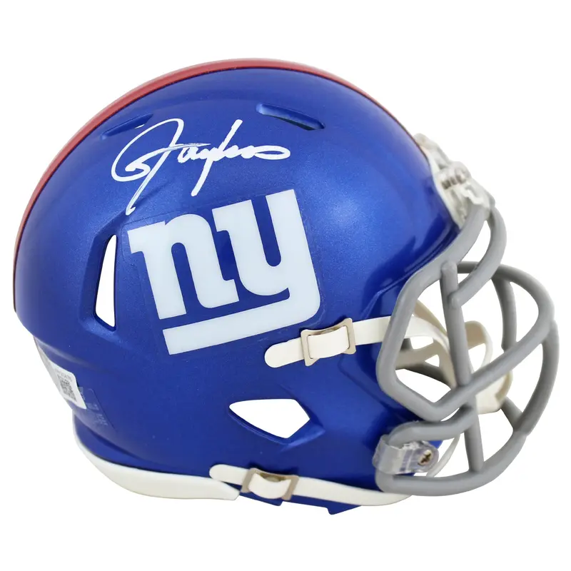 Giants Lawrence Taylor Authentic Signed Blue Speed Mini Helmet BAS Witnessed
