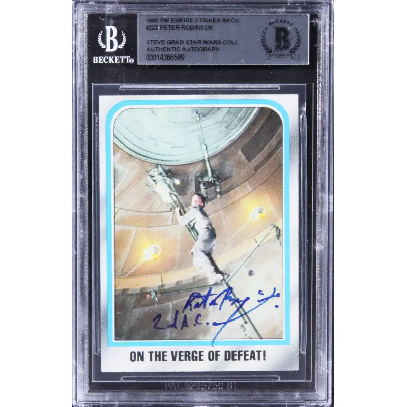 Peter Robinson Star Wars Signed 1980 SW Empire Strikes Back #223 Card BAS Slab
