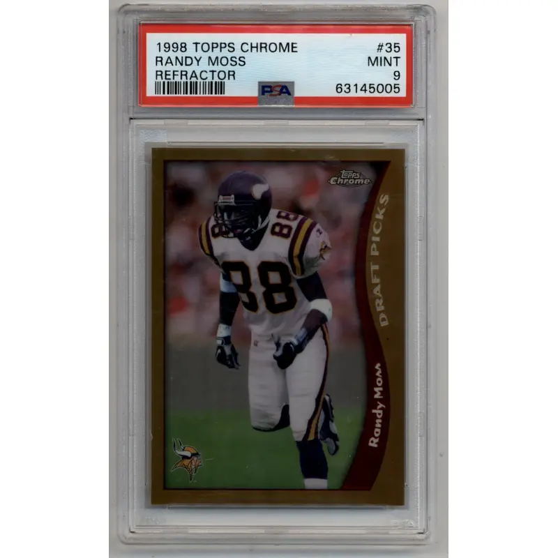 Randy Moss 1998 Topps Chrome Refractor #35 PSA 9 Mint