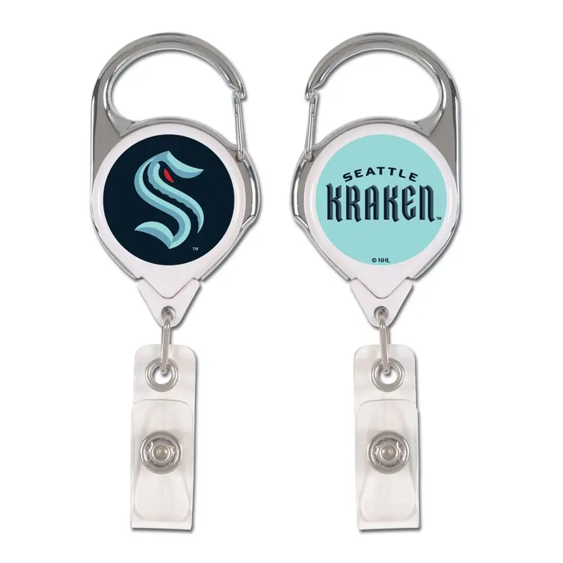 Seattle Kraken Badge Holder Key Ring