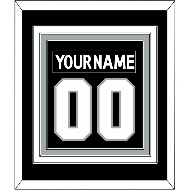 Los Angeles Nameplate & Number (Back) Combined - Home Black (2011-2017) - Triple Mat 2