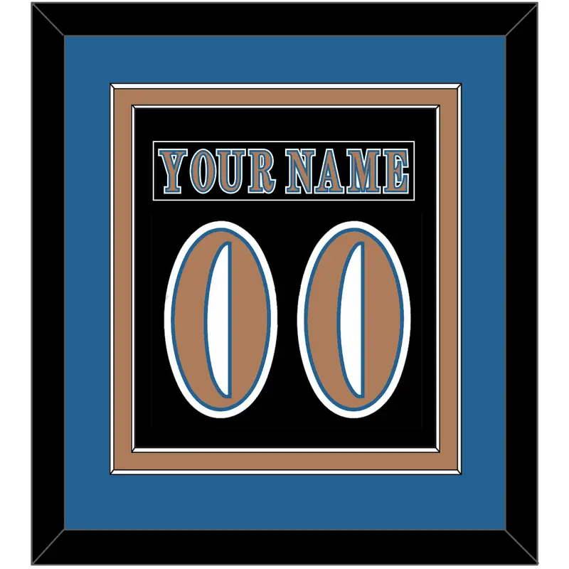 Washington Nameplate & Number (Back) Combined - Road Black (1997-2007) - Double Mat 2