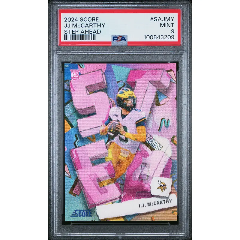JJ McCarthy 2024 Score Step Aheard PSA 9 Mint
