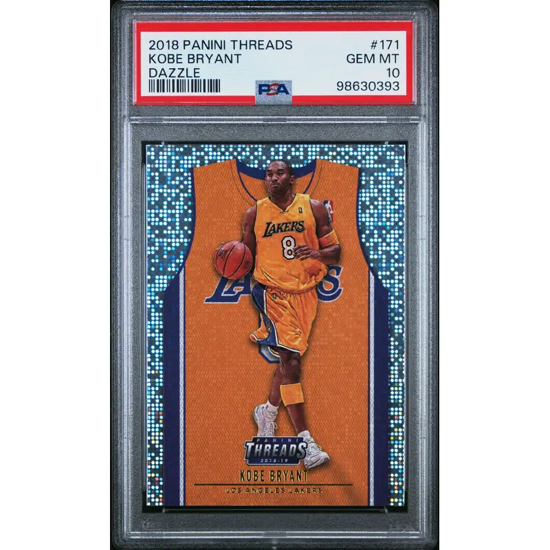 Kobe Bryant 2018 Panini Threads #171 Dazzle PSA 10 Gem Mint 0393