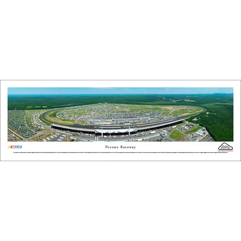 Pocono Raceway NASCAR Race Day Aerial Panoramic Poster Print - Blakeway Worldwide