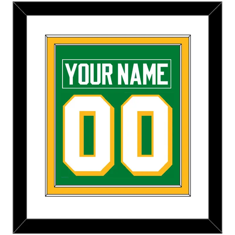 Minnesota Nameplate & Number (Back) Combined - Alternate Green - Double Mat 1