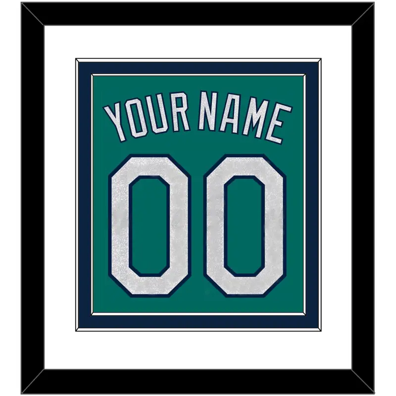 Seattle Name & Number - Alternate Home Green - Double Mat 1