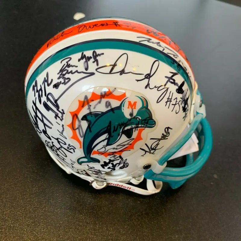 2000 Miami Dolphins Team Signed Riddell Mini Helmet