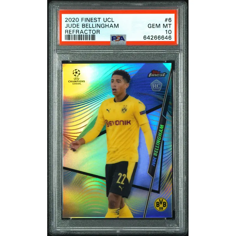 Jude Bellingham 2020 Finest Champions League #6 Refractor PSA 10 Gem Mint